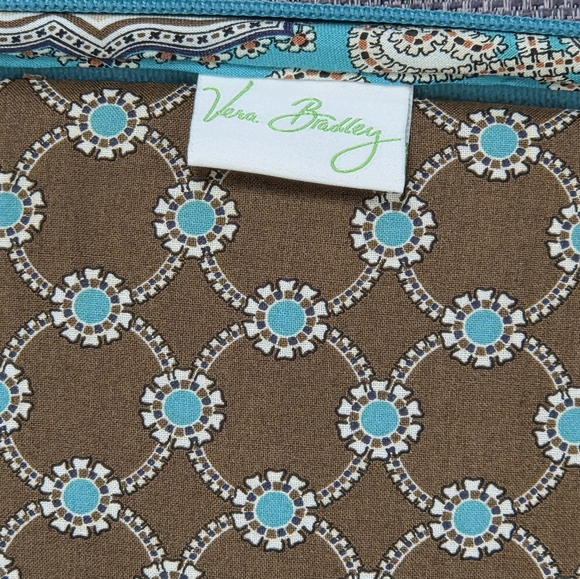 Vera Bradley Laptop Hard-core Organizer Blue Multicolor Quilted Tech Bag - Picture 3 of 11